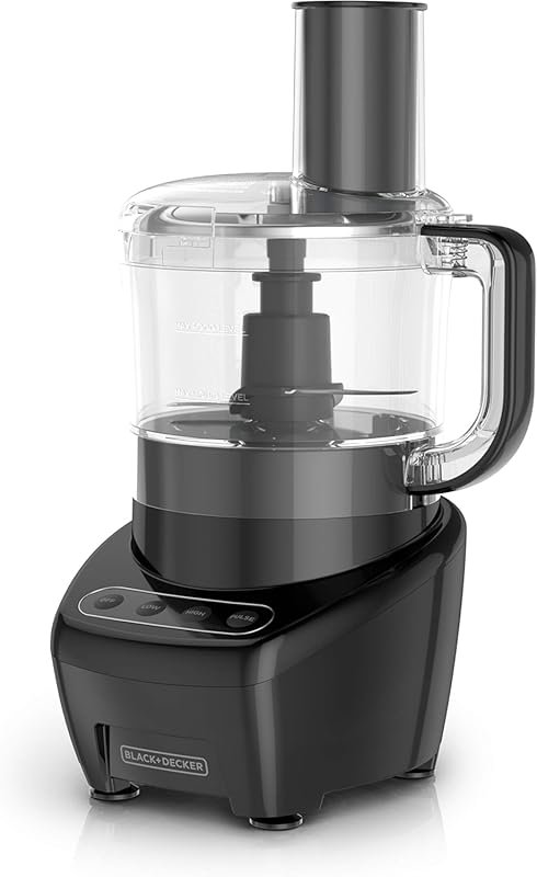 BLACK+DECKER 8-Cup 3-in-1 Food Processor, Stainless Steel Blade, Touch