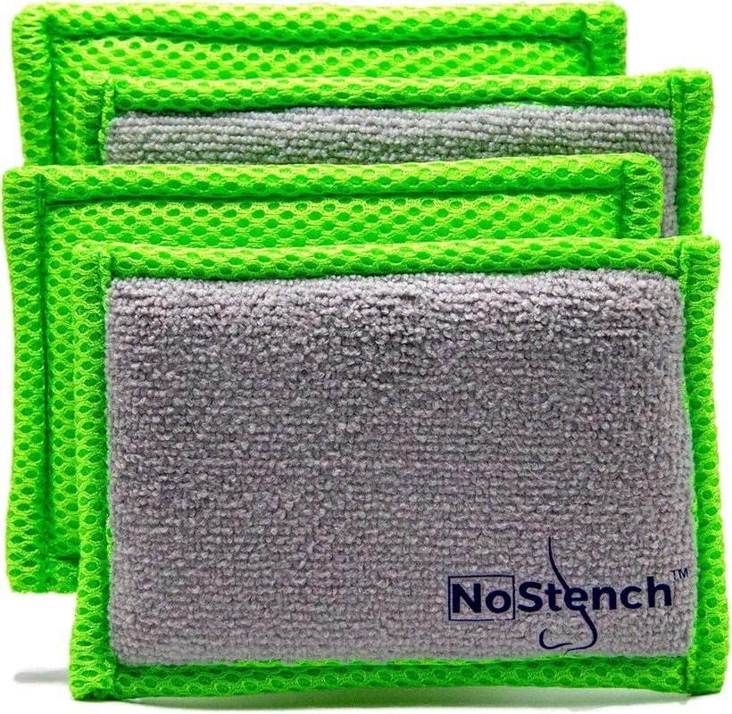 NoStench Microfiber Dish Sponge – Odor Resistant, Non-Scratch, Durable