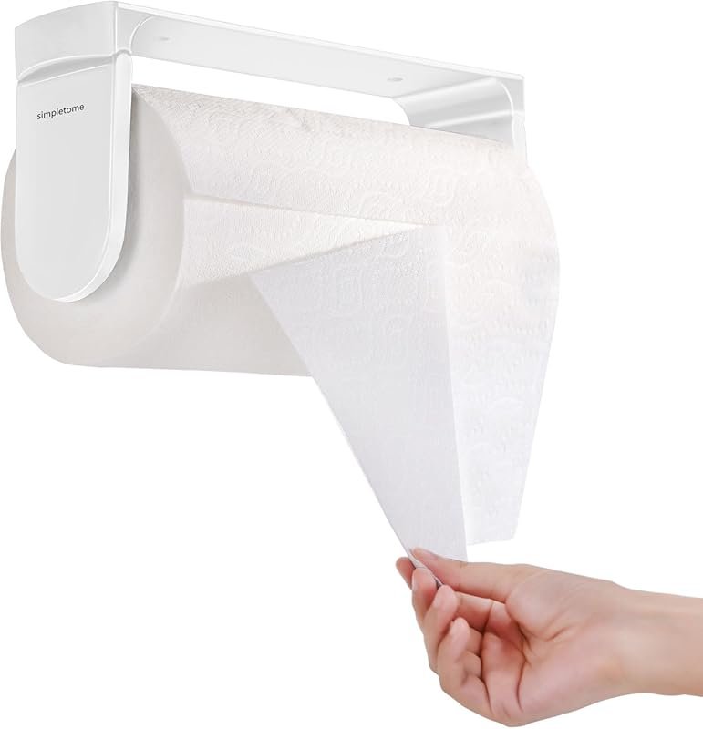 Aluminum Alloy One-Hand Tear Adhesive or Drill Paper Towel Holder for 