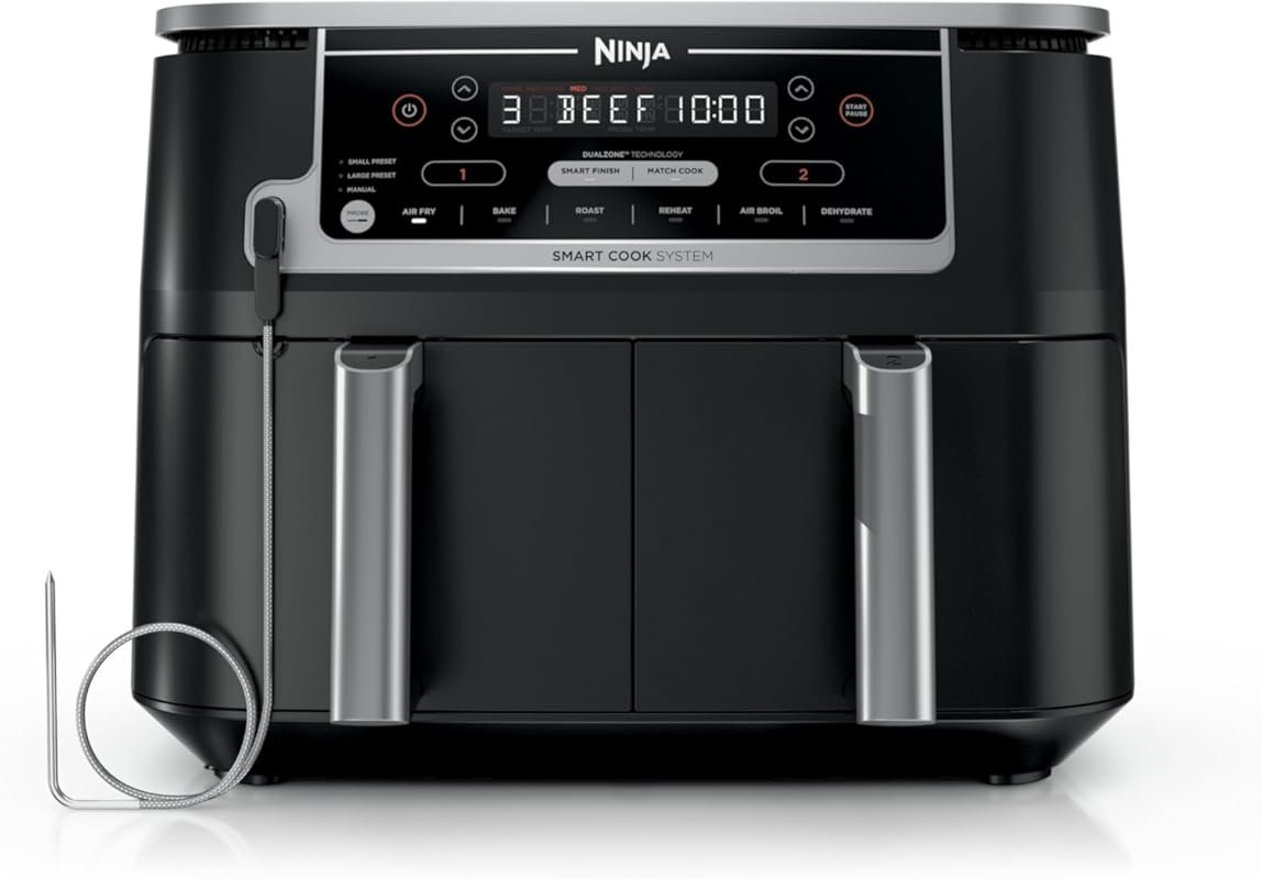 Ninja Foodi DZ550 10‑qt XL Smart Air Fryer with DualZone Baskets