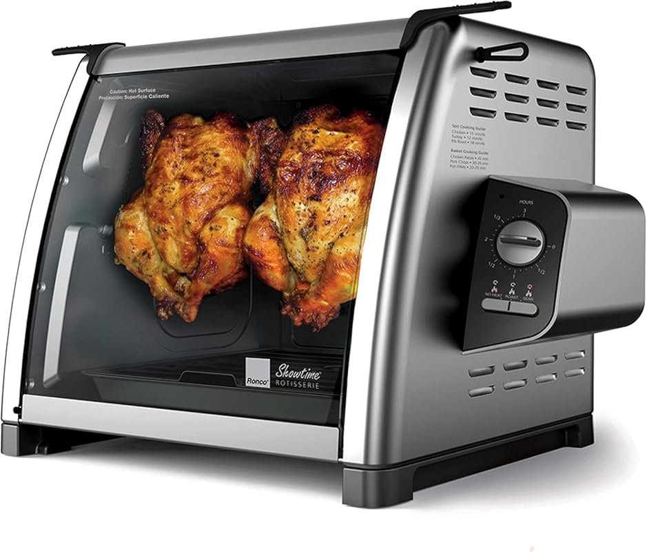 Ronco Modern Large Capacity Rotisserie Oven with Multi-Purpose Basket,