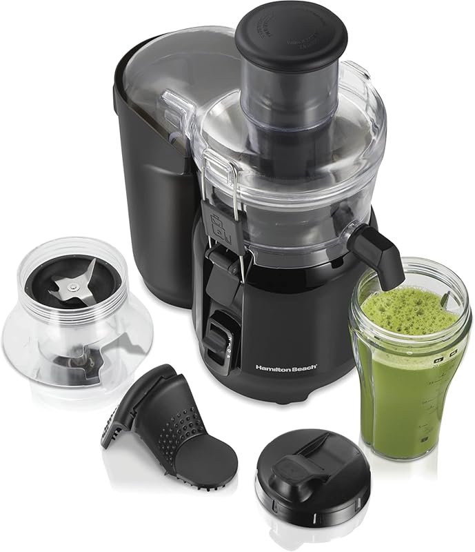 Hamilton Beach Juice & Blend Machine 2-in-1, 800W Motor, Big Mouth Chu