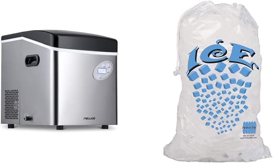 NewAir Portable Ice Maker, 50 lb Daily, 12 Cubes in 7 Mins, 3 Sizes, K