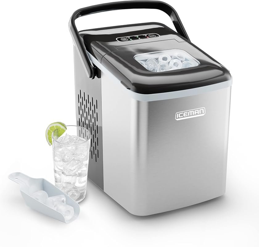 Iceman Dual-Size Countertop Ice Maker, 26L/24H, 1.3 lb Ice, Self-Clean