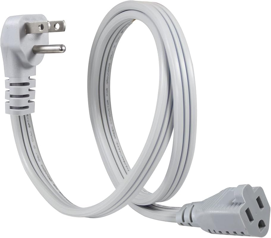 3‑Foot Appliance Power Extension Cord, 14 AWG Heavy‑Duty Flat‑Plug SPT