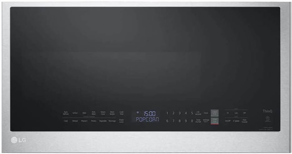 LG Smart 2 Cu Ft Over-the-Range Microwave with 1050W & PrintProof Stai