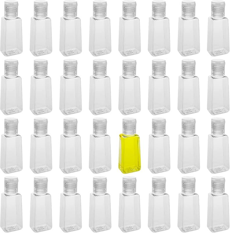 KEILEOHO 200 PCS 30ml Flip Cap Refillable Travel Bottles for Shampoo &