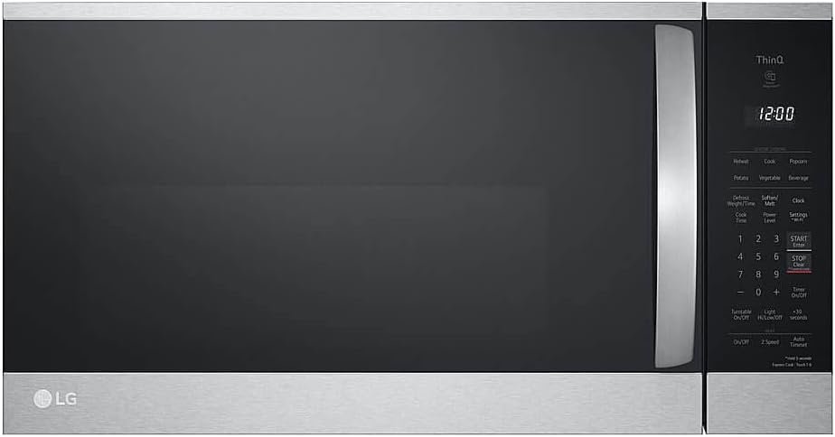 W Smart 30″ Over‑the‑Range Microwave – 1.8 cu ft, 1000 W, EasyClean In