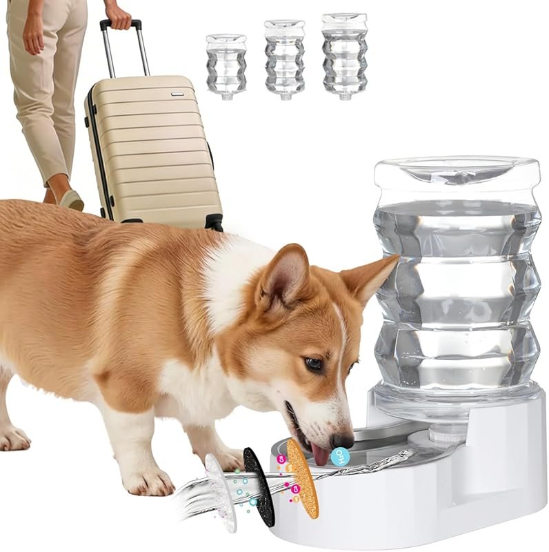 RIZZARI 6.5 L Stainless Steel Pet Water Dispenser – Gravity Auto‑Refil