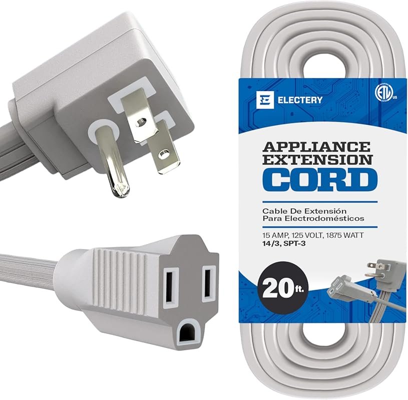 20‑Foot Heavy‑Duty Indoor Extension Cord, 14/3 Gauge