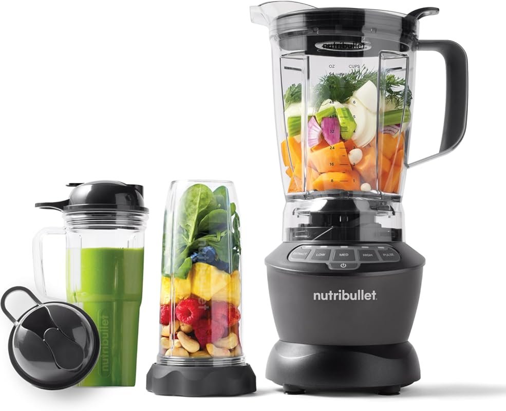 NutriBullet Full-Size 1200W Blender Combo in Dark Gray, NBF50500