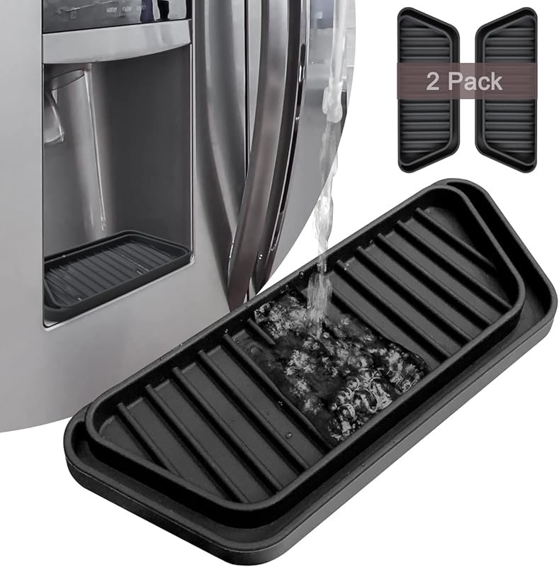 KindGa Drip Catcher Tray Set – Ice & Water Dispenser Pan for Fridge Sp