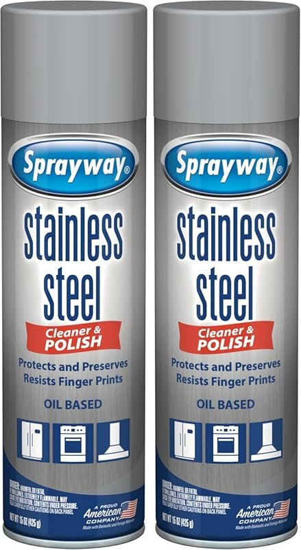Sprayway Stainless Steel Cleaner Polish Protects Preserves Resists Str