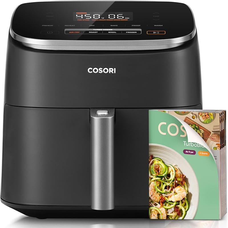 Cosori TurboBlaze 9‑in‑1 Air Fryer – 6‑Quart PFAS‑Free Ceramic Coating