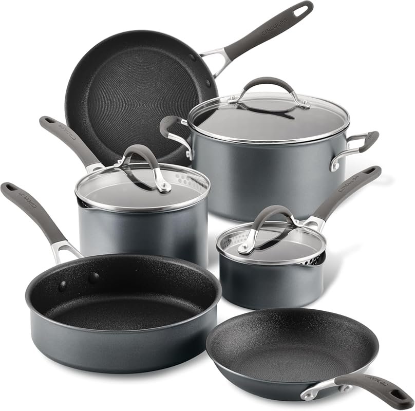 Circulon A1 Series 9-Piece ScratchDefense Nonstick Induction Cookware 
