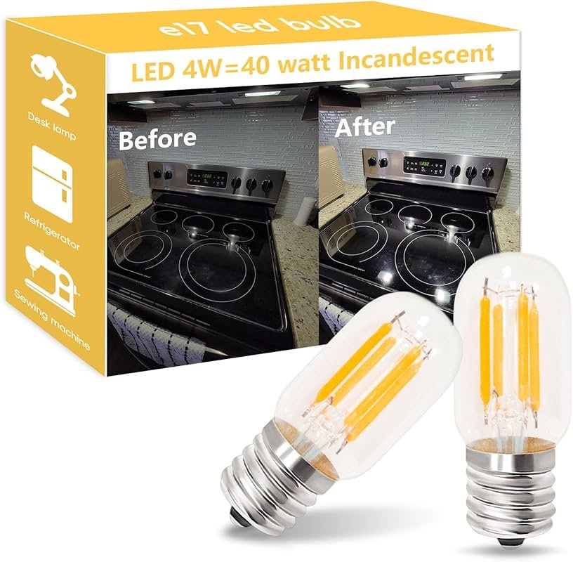 Cool-Touch E17 LED Appliance Bulb 4W 450LM 5000K CRI90 for Microwave O