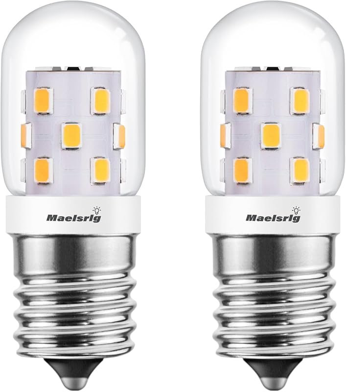 Maelsrlg LED Microwave Under Hood Bulb, 3W 380LM Dimmable E17, 3000K W