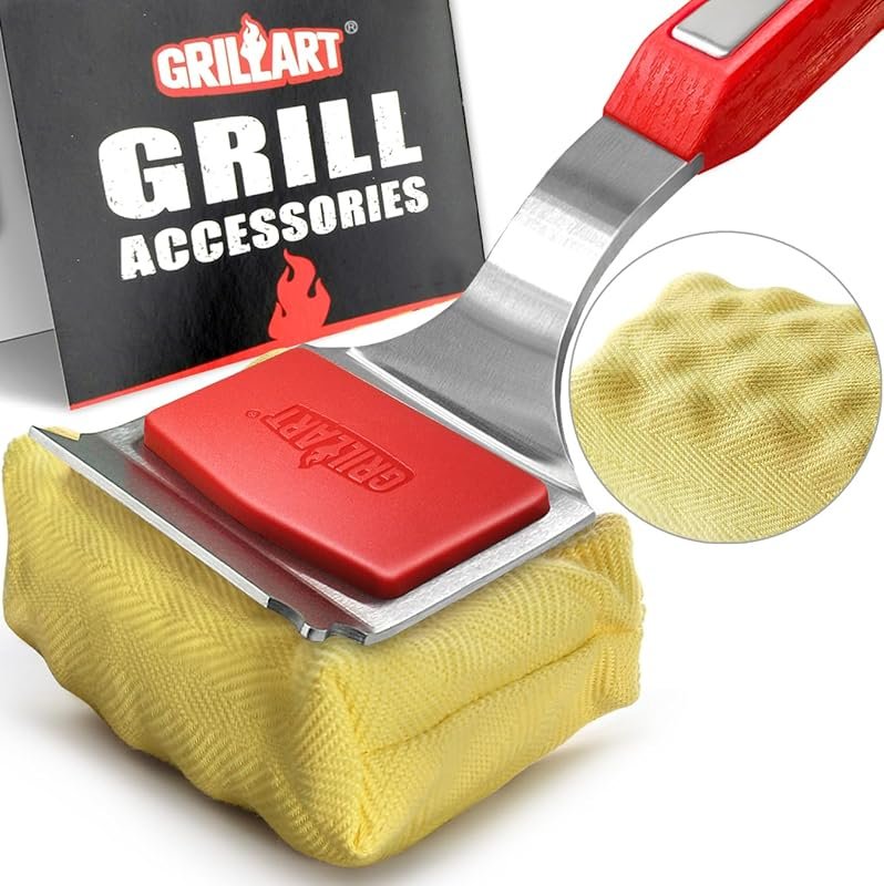 BRILLART Bristle-Free Grill Brush – SteamWizards Replaceable Head, Uni