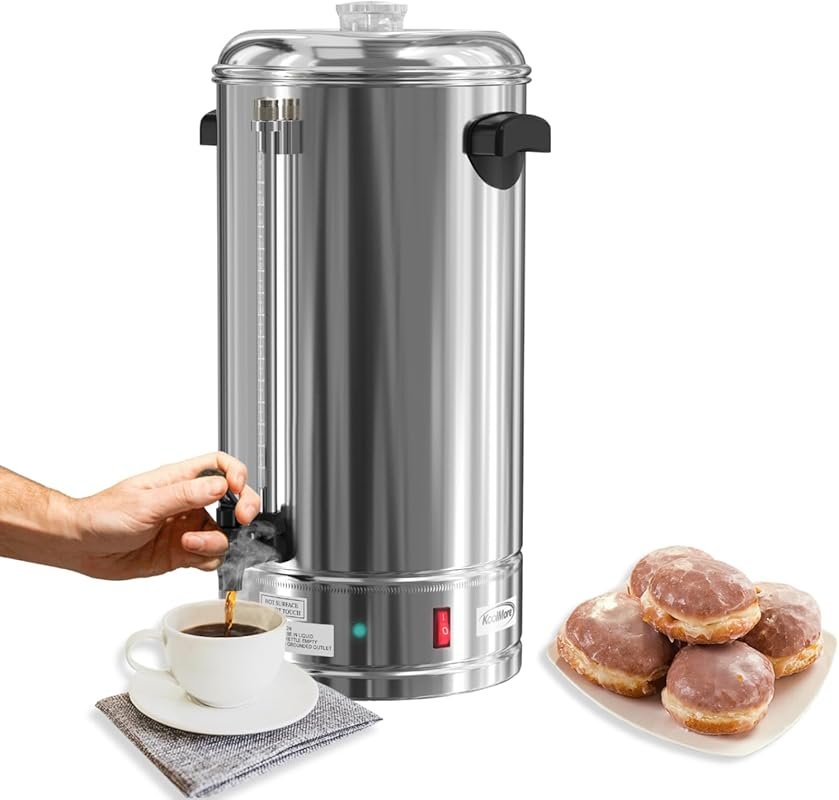 KoolMore 100-Cup Percolator Coffee Maker with Insulation & Dripless Fa