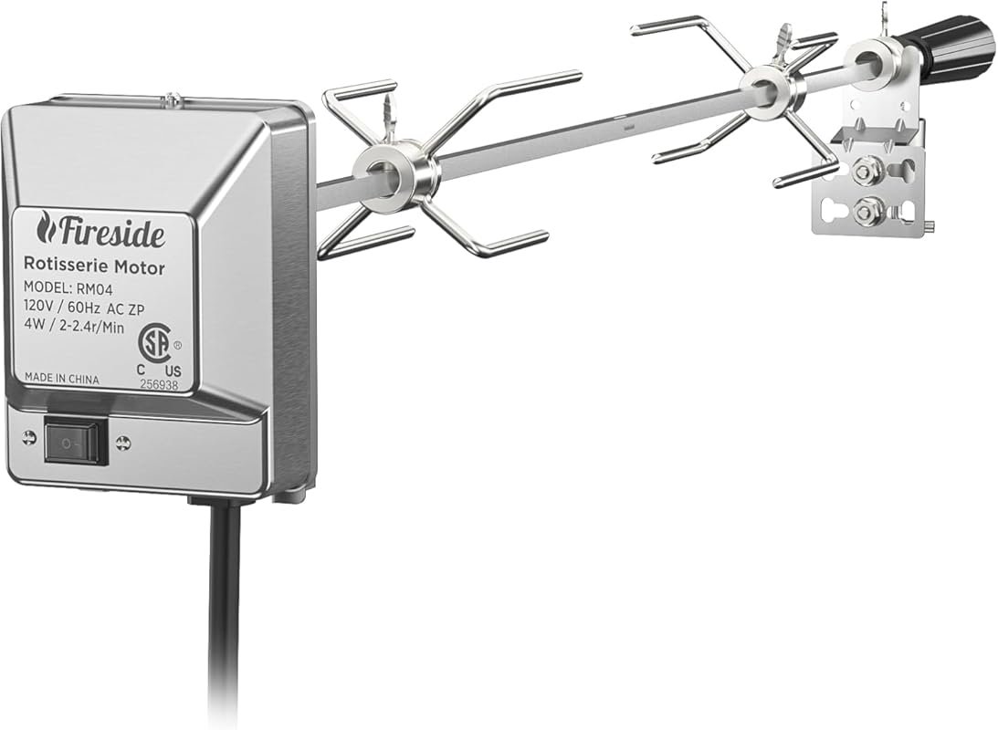 TURBRO Stainless Steel Rotisserie Kit for Gas Grills up to 39