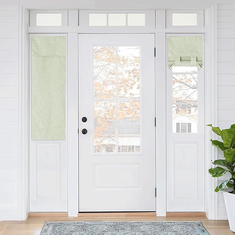 RYB HOME 100% Blackout Curtains Linen Textured Insulating Privacy Smal