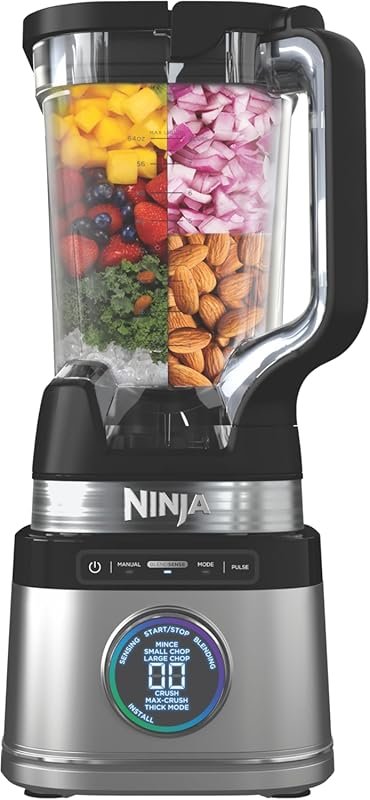Ninja TB201 Full Size Blender with 72 oz Pitcher, BlendSense Tech, 180