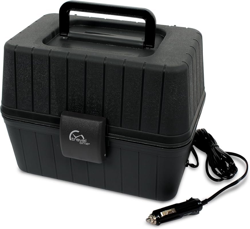 TRAVEL TIME 12V Portable Stove – 150W 5‑Pan Set with Lids, Universal V