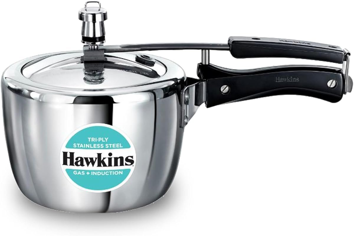 Hawkins 2.5 Litre Triply Stainless Steel Pressure Cooker with Inner Li