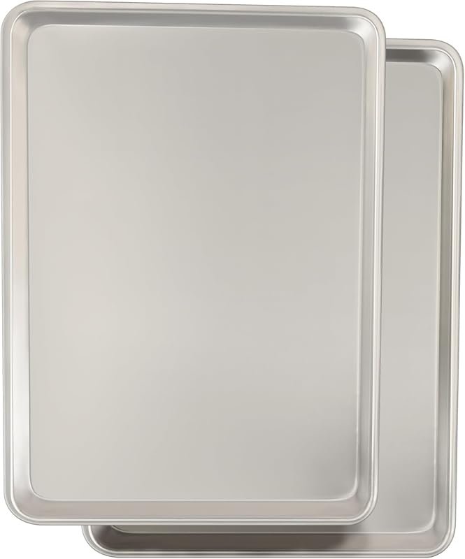 Umite Chef Commercial Grade Aluminum Baking Sheet Pan, 2-Pack, Warp Re