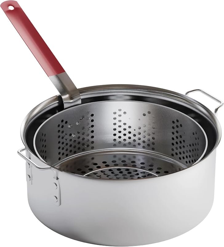 Gas One 10QT Aluminum Deep Fryer with Perforated Basket & Durable Hand