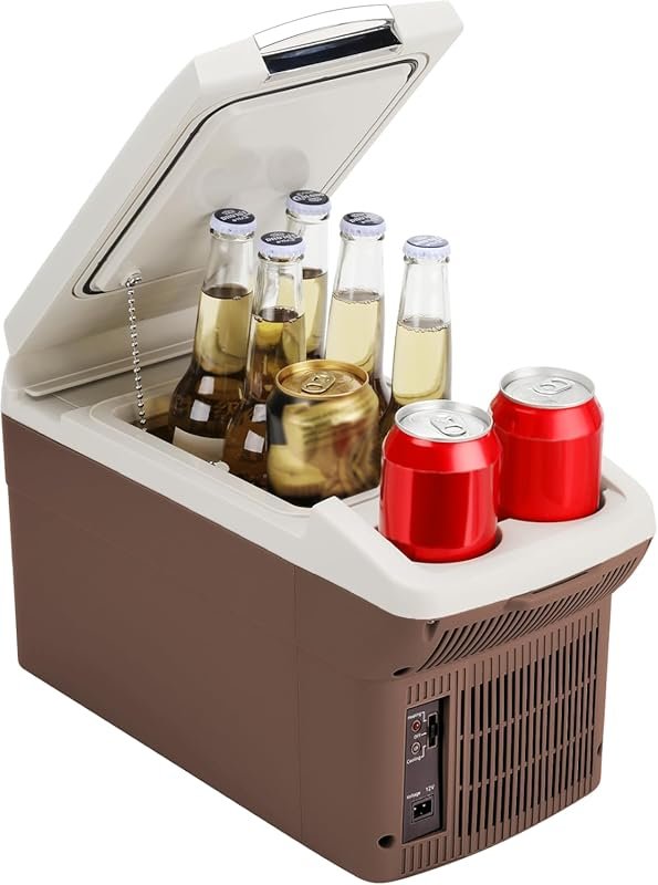 ICEROVER 6 Quart 12V Car Fridge, 40°F~140°F Thermoelectric Cooler for 