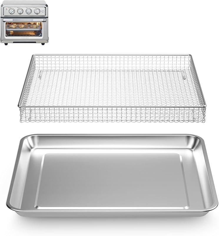 Cuisinart TOA‑60/65/70 Toaster Oven Air Fryer Tray – 12.4×11″ Stainles
