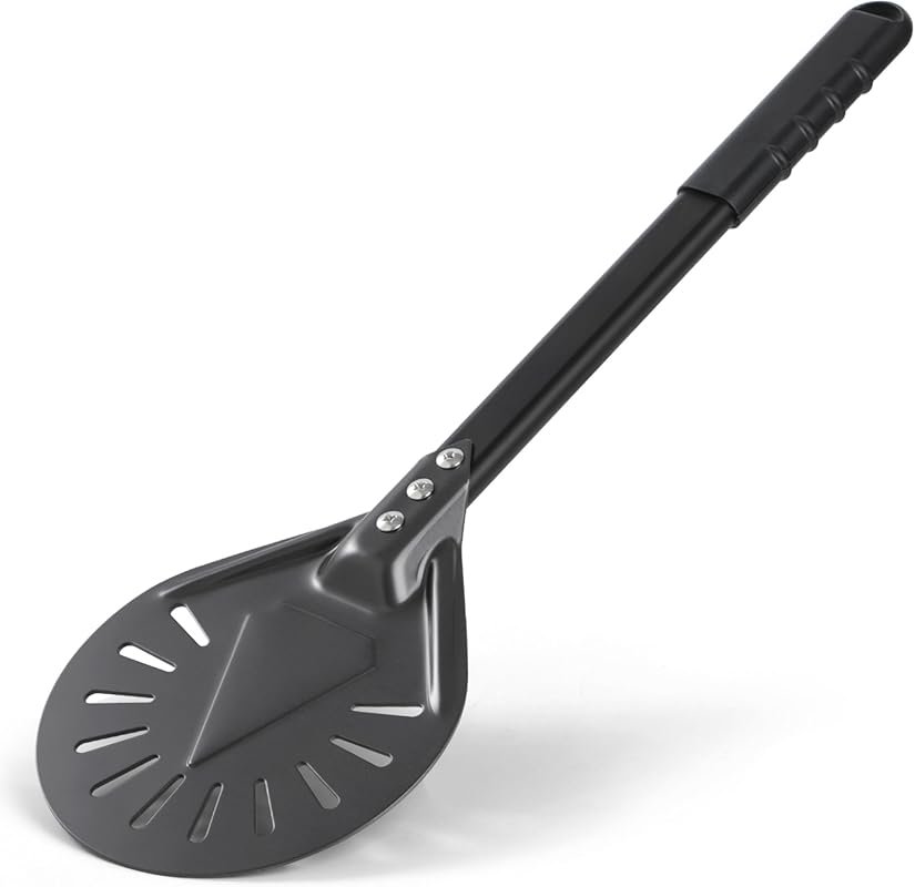 Lightweight Aluminum Perforated Pizza Turner – Restaurant-Grade Peel f
