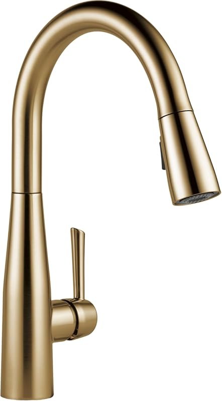 Delta Essa Pull Down Kitchen Faucet Gold with Pull Down Sprayer, Magne