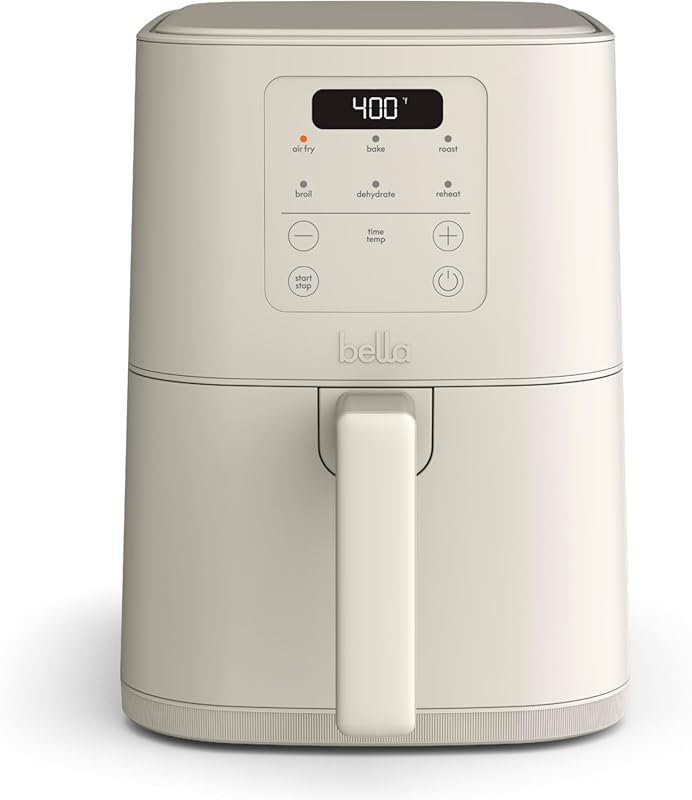 bella 4‑Qt Slim Air Fryer – Space‑Saving Design, EverGood™ Ceramic Non