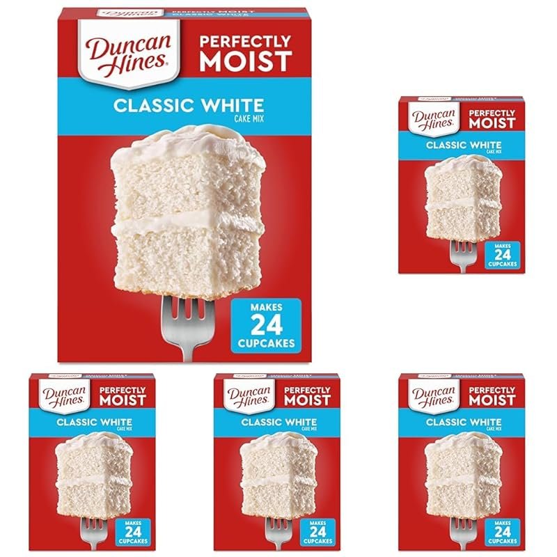 Duncan Hines Classic White Cake Mix, 15.25 oz (Pack of 5)