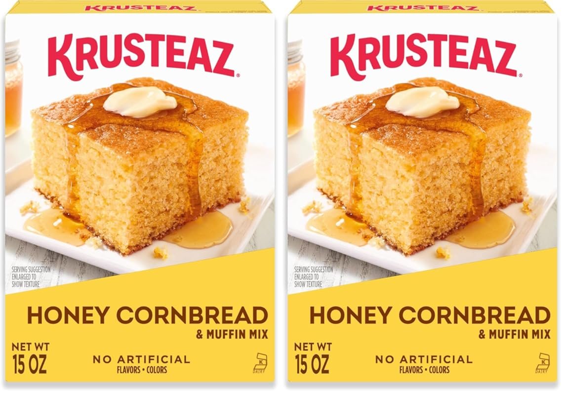 Krusteaz Honey Cornbread & Muffin Mix, No Artificial Flavors, 15 oz Bo