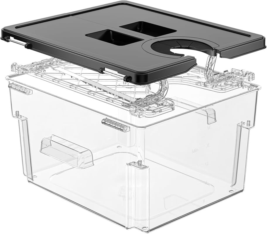 11.65 QT Double-Door Sous Vide Pot with Built-in Rack and Lid – Compat
