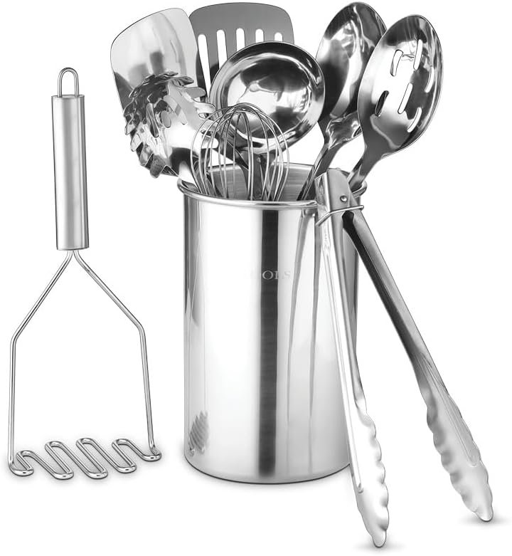 Avador® 10-Piece Premium Stainless Steel Kitchen Tool Set with Holder 