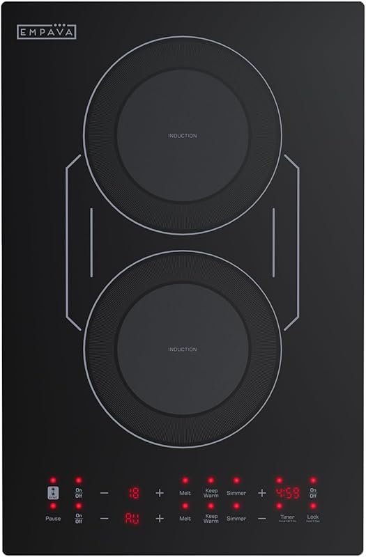 Empava Dual 2-Burner Induction Cooktop with Bridge-SYNC & Shatter-proo