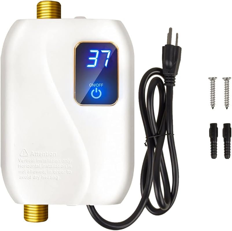 NOLITOY Mini Tankless Electric Water Heater with LCD Display & Constan
