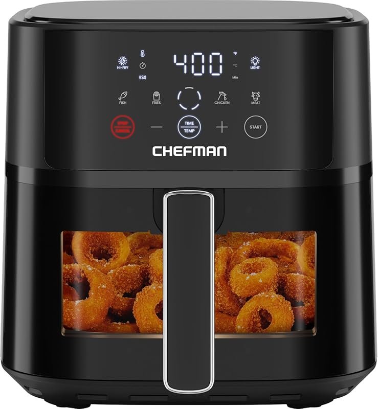 Chefman 6‑Quart Compact Air Fryer – Hi‑Fry Technology for Extra Crisp,
