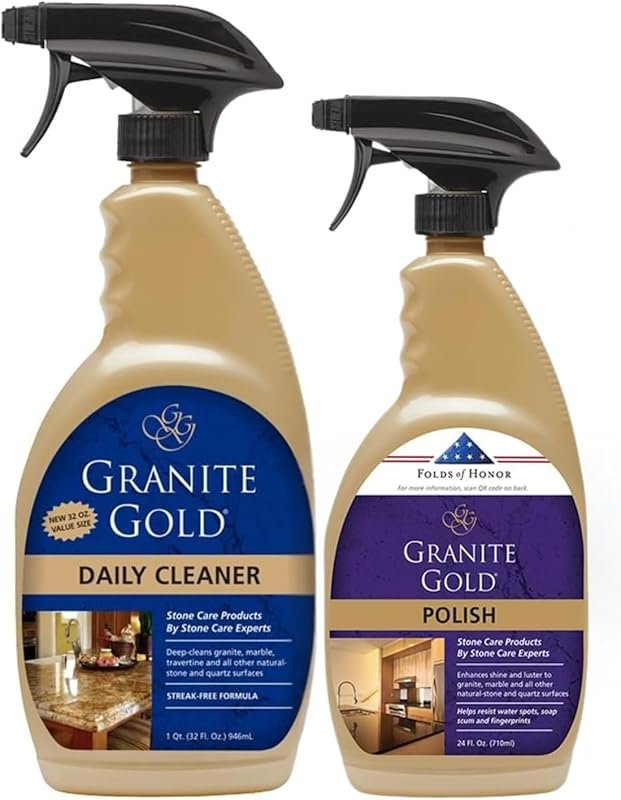 Granite Gold Daily Cleaner & Polish Spray Bundle for Granite, Marble &