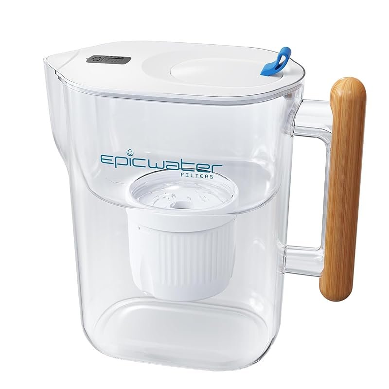 Pure Filter Pitcher 10 Cup – Removes Fluoride, Chlorine, Lead & Foreve