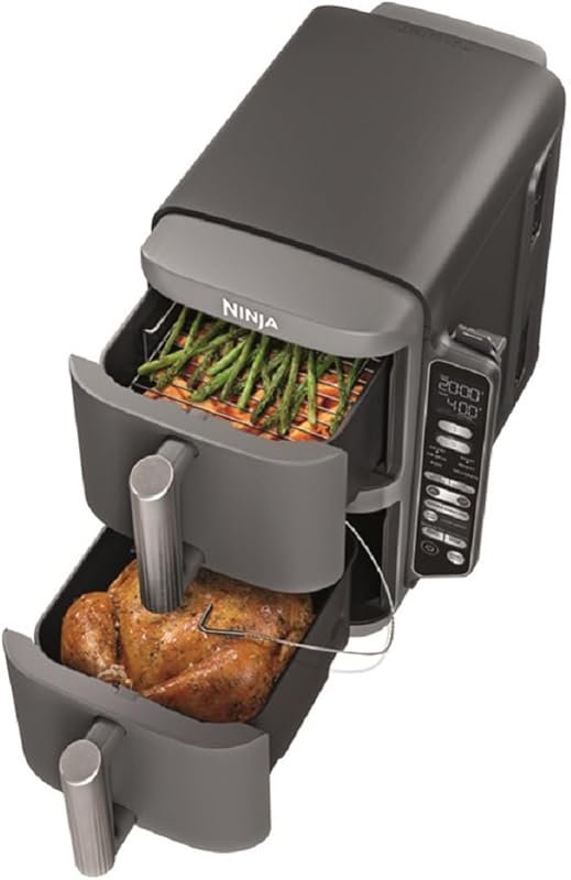 Ninja SL451 DoubleStack XL Smart Air Fryer, 10‑qt 2‑Basket