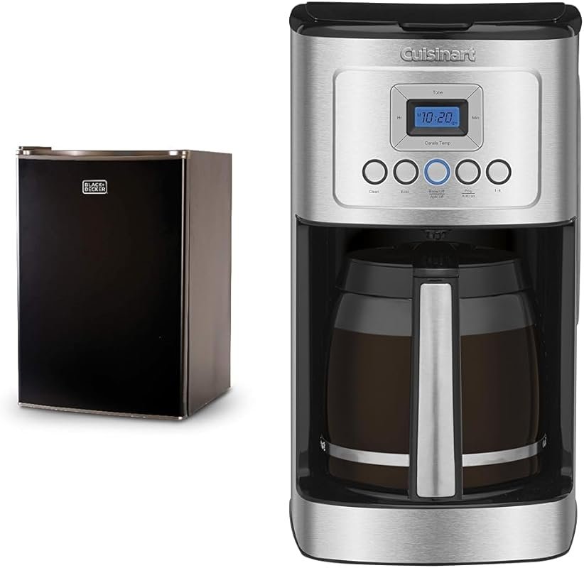BLACK+DECKER 2.5 Cu Ft Mini Fridge with Freezer + Cuisinart 14-Cup Pro