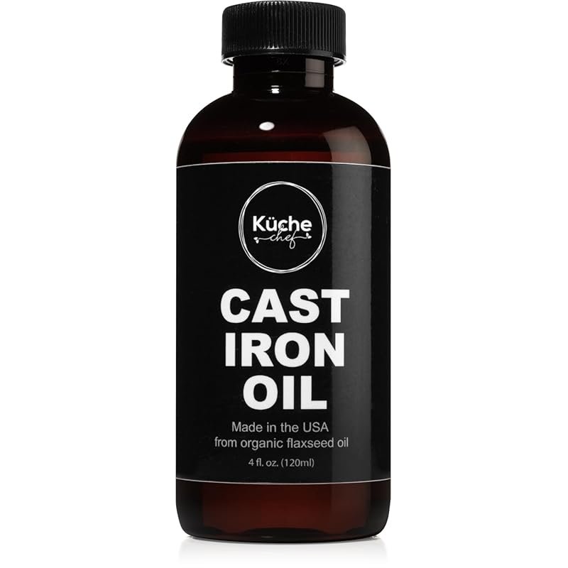 Organic Flaxseed Oil Cast Iron Conditioner – USA Grown & Pressed