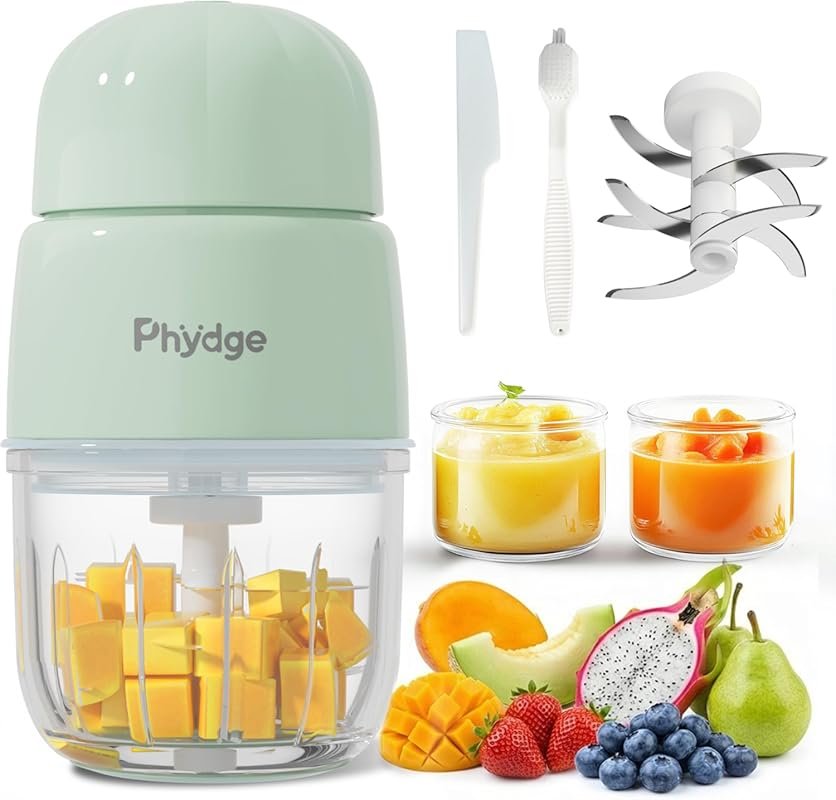 Green Baby Food Maker 10oz Puree Blender for Fruit Veggie Meat Quick S