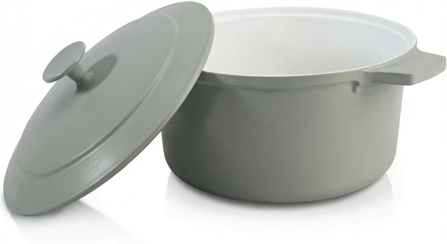 Gotham Steel 5 Qt Nonstick Ceramic Dutch Oven with Lid, Dishwasher Saf