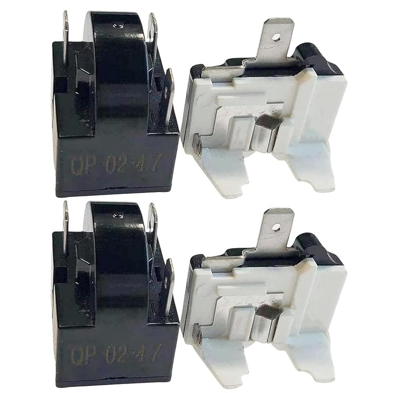2 Pack 4.7 Ohm PTC Starter Relay & Overload Protector for Whirlpool Fr